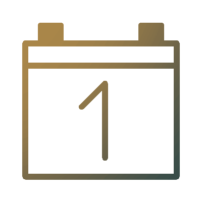 Animated Calendar Icon – Upcoming Events OETA Gold and green Animated Calendar Icon